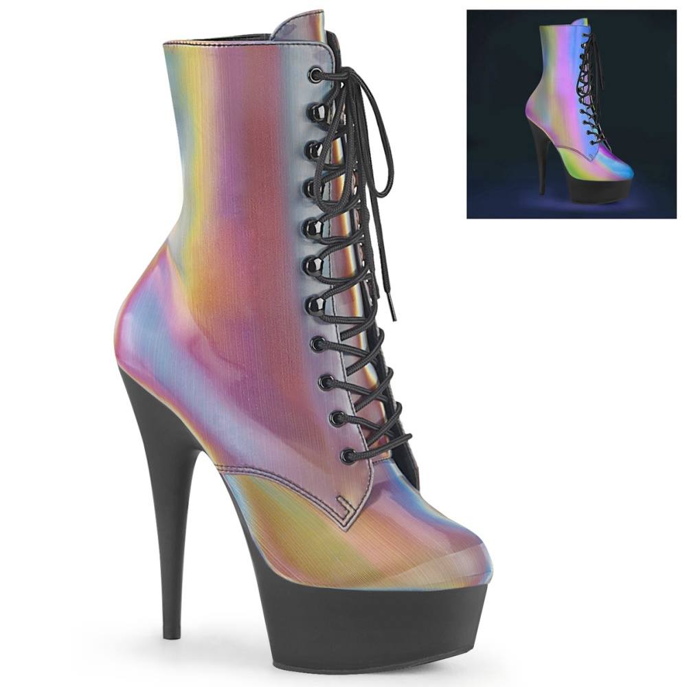 Pleaser - DELIGHT1020REFL Bottes de plateforme - Couleur chrome/Multicolore Product image